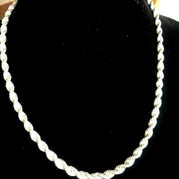 Sterling silver 875 rope chain 20'' - Picture 6 of 8
